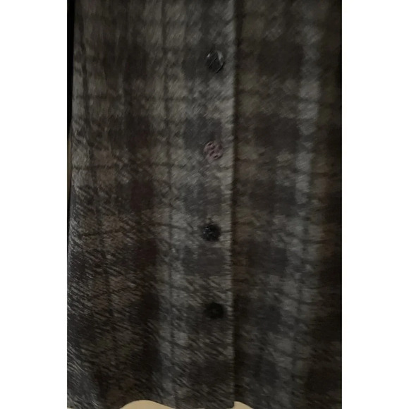 Parsley & Sage Small Long Jacket Button Down Coat Black Grey Reversible Winter - Picture 5 of 9